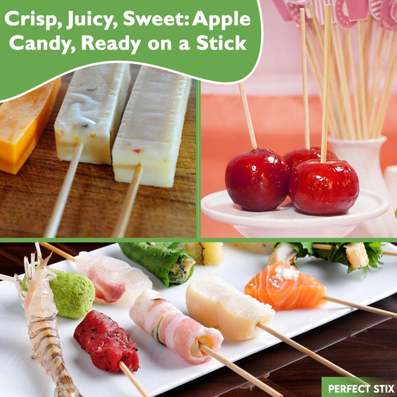 بيرفيكت ستيكس أعواد كلب الذرة الخشبية المثالية من ستيكس. 10 بوصة × 3/16 عبوة من 1000 قيراط - Image 5